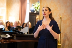 Launching the Blackwater Valley Opera Festival (BVOF) which takes place from 27 May - 3 June 2024, mezzo-soprano and BVOF Bursary 2024 winner Anna-Helena Maclachlan performs at The Apartment, Kildare Village. The festival week is packed with uplifting musical and classical performances; 22 events at 11 venues, including the headline opera Giulio Cesare performed on the grounds of Lismore Castle, Waterford for four glorious nights with dining available. Further information and tickets at blackwatervalleyopera.ie.
Photograph: Patrick Browne