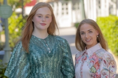 Soprano Eva Kavanagh performing at Kildare Village with Conor Prendeville and Ella Nagy, to mark the presentation of the inaugural Bríd Phelan Emerging Talent Award. The event celebrates one month to go until Blackwater Valley Opera Festival (27 May - 2 June 2025 www.blackwatervalleyopera.ie). Photo credit:Mark Reddy