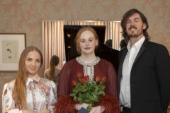 Soprano Eva Kavanagh performing at Kildare Village with Conor Prendeville and Ella Nagy, to mark the presentation of the inaugural Bríd Phelan Emerging Talent Award. The event celebrates one month to go until Blackwater Valley Opera Festival (27 May - 2 June 2025 www.blackwatervalleyopera.ie). Photo credit:Mark Reddy